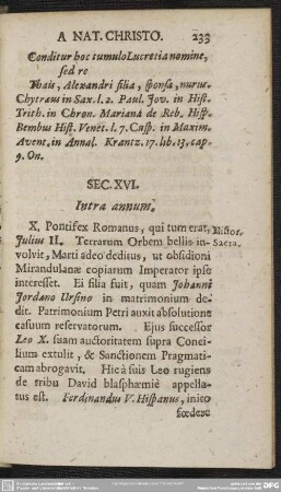 Sec. XVI. Intra annum