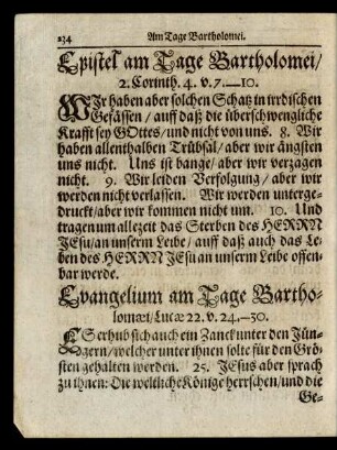 Epistel am Tage Bartholomei/ ...