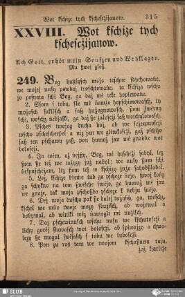 XXVIII. Wot kschize tych kschescżijanow