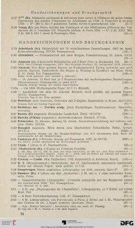 Handzeichnungen und Druckgraphik (Nr. 1139-1313)