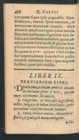 Liber IX. Breviarium Libri.