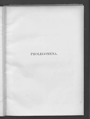 Prolegomena.