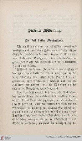 Siebente Abtheilung