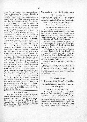Tagesordnung der nächsten Sitzungen
