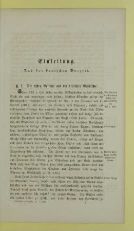Einleitung. Aus der deutschen Vorzeit