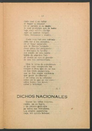 Dichos nacionales