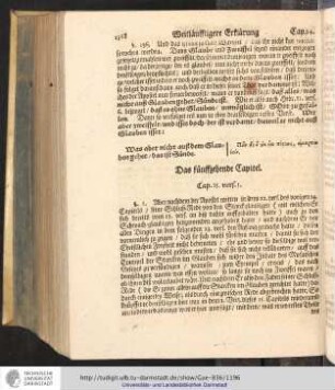 Das Fünffzehende Capitel