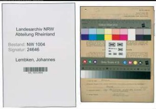 Entnazifizierung Johannes Lembken , geb. 30.08.1896 (Arbeiter)