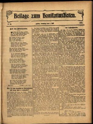 Zweite Ausgabe vom Sonntag, den 01. Juli 1906.