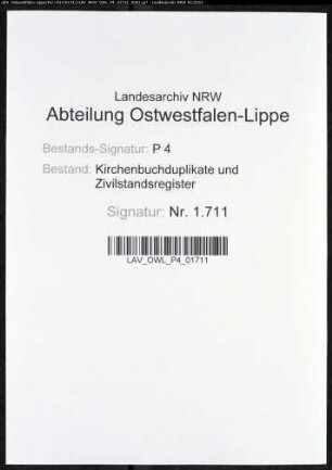 Kirchenbuchduplikat der katholischen Gemeinde Esbeck (GHT 1871-1874). (Gemeinde: Esbeck, katholische Gemeinde)