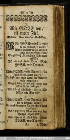 1. Wie Gott wil, ist mein Ziel.