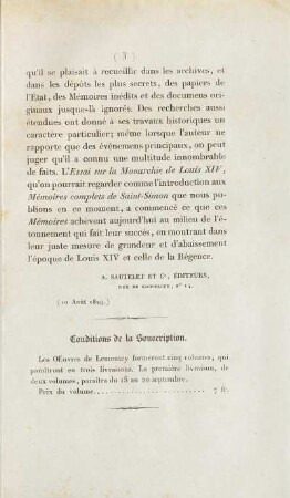 Conditions de la Souscription