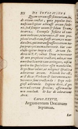 Caput XXXVII. Argumentum Decimum Septimum.