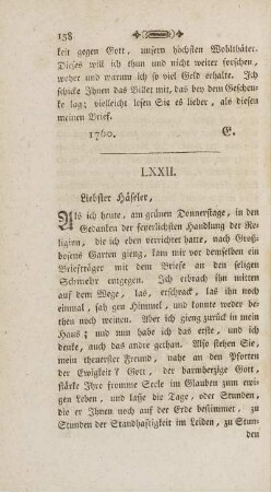 LXXII. Liebster Häseler