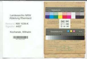 Entnazifizierung Wilhelm Kochanek , geb. 22.03.1918 (Schreiner)