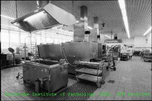 Küche der Kantine (KANT) des Kernforschungszentrums Karlsruhe (KfK)