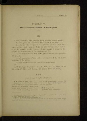 Titolo V. Delle contravvenzioni e delle pene