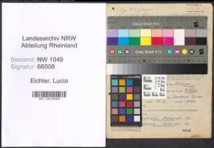Entnazifizierung Lucia Eichler , geb. 04.08.1897 (Postassistentin)