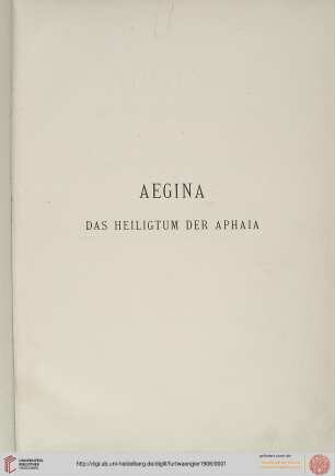 Text: Aegina: Das Heiligtum der Aphaia
