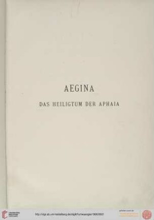 Text: Aegina: Das Heiligtum der Aphaia