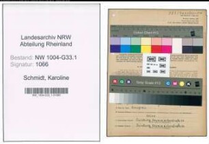 Entnazifizierung Karoline Schmidt , geb. 20.01.1894 (Lehrerin)