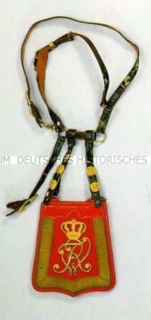 Säbeltasche mit Gehänge für Mannschaften (verkleinerte Form), Garde-Husaren Regiment, Preußen