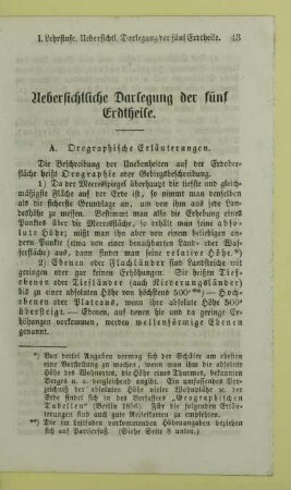 Uebersichtliche Darlegung der fünf Erdtheile