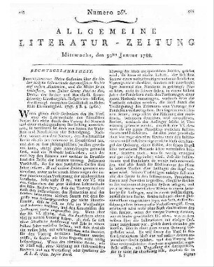 Archiv der medizinischen Polizey und der gemeinnützigen Arzneikunde. Bd. 6. Hrsg. v. J. C. F. Scherff. Leipzig: Weygand 1787