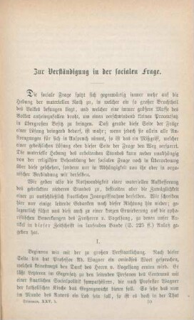 457-467 Zur Verständigung in der socialen Frage