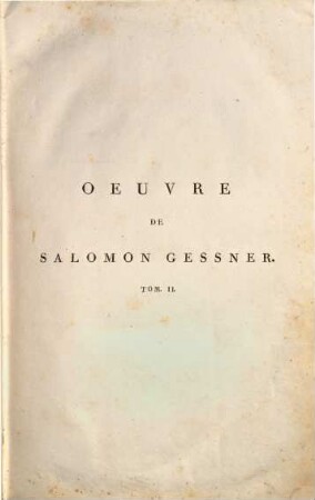 Oeuvre De Salomon Gessner. 2