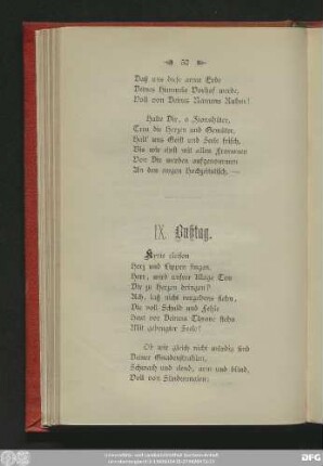 IX. Bußtag.
