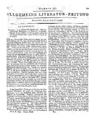 Tiedemann, D.: Geist der spekulativen Philosophie. Bd. 5. Marburg: Neue akad. Buchhandlung 1796