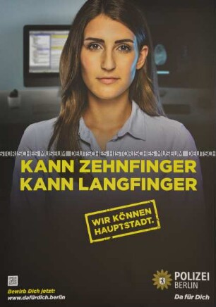 Plakat der Image-und Anwerbekampagne der Berliner Polizei „Wir können Hauptstadt“