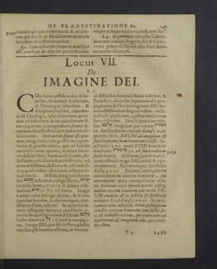 Locus VII. De imagine Dei.