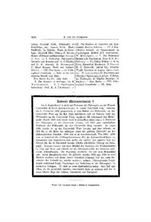 Nachruf : Robert Zimmermann