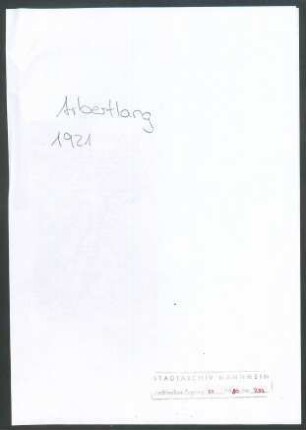 Arbeitlang, Klara, o.O., an Wichert