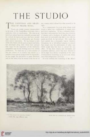 Vol. 49 (1913) = No. 193: The paintings and drawings of Frank Mura