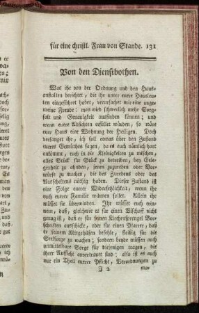 Von den Dienstbothen.