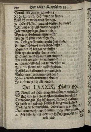 Der LXXXIX. Psalm 89. - Der CIII. Psalm 103.