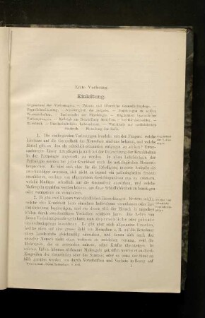 Erste Vorlesung. Einleitung