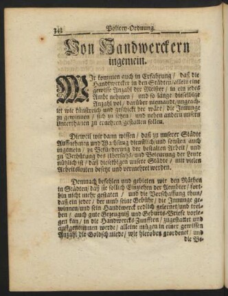 Von Handwerckern ingemein