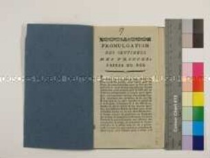 Antirevolutionäres Manifest der Brüder König Ludwigs XVI. von Frankreich mit beigefügter Wehrordnung für die exilierten Streitkräfte