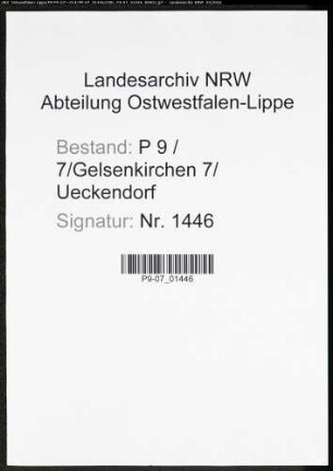 Heiratsregister Standesamt Gelsenkirchen 7 Ueckendorf