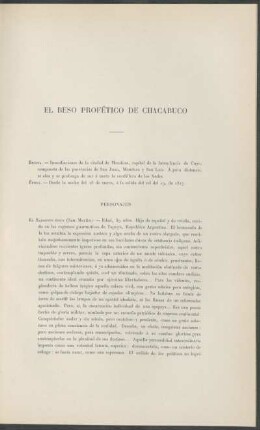 El beso profético de Chacabuco