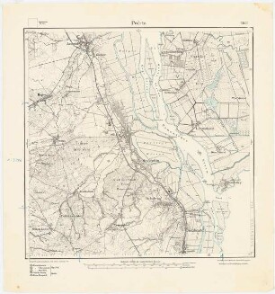 Messtischkarte der Stettin-Pölitz. Zum Projekt gehörend: Hermann Jansen, Pölitz: Messtischkarte, Teilblatt 1057 1:25000