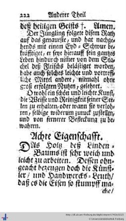 Achte Eigenschafft.