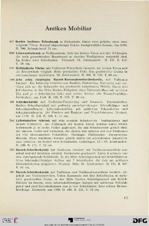 Antikes Mobiliar (Nr. 697-816)