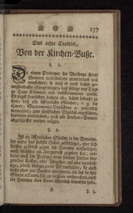 Das achte Capittel, Von der Kirchen-Buße.