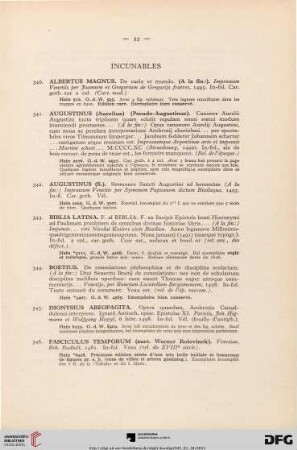 [Incunable – Linguistique – Littérature] (Nr. 340-540)