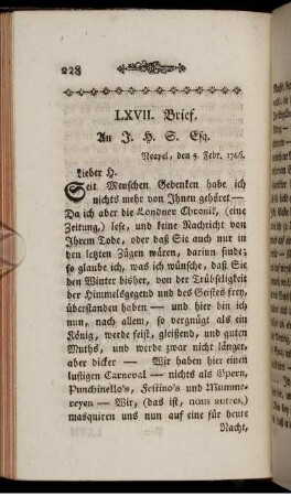 LXVII. Brief. - LXXVIII. Brief.